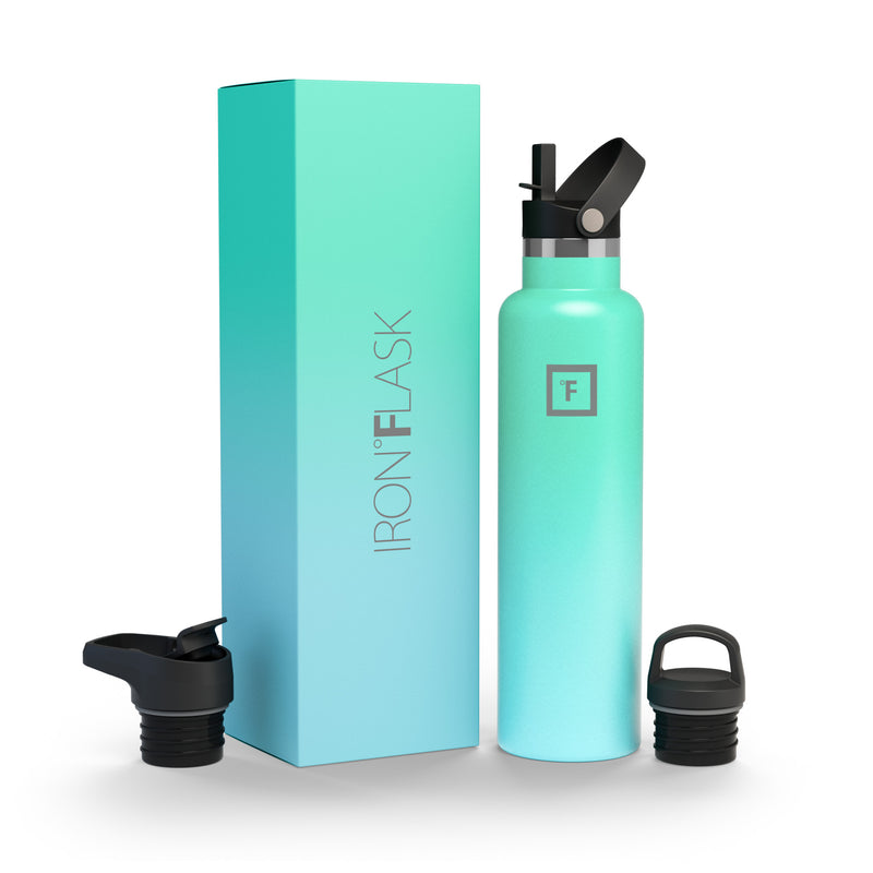Iron Flask 24 Oz with Straw Lid Narrow Mouth Bottle Blue | 648HUGSAI