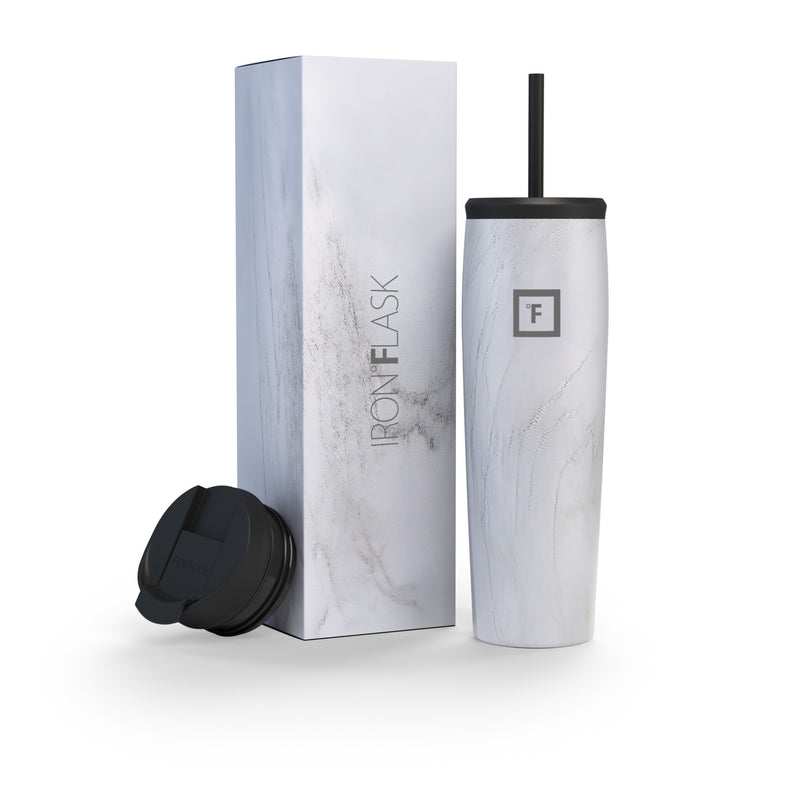 Iron Flask 28 Oz Nomad Tumbler Carrara Marble | 973LEFMNJ