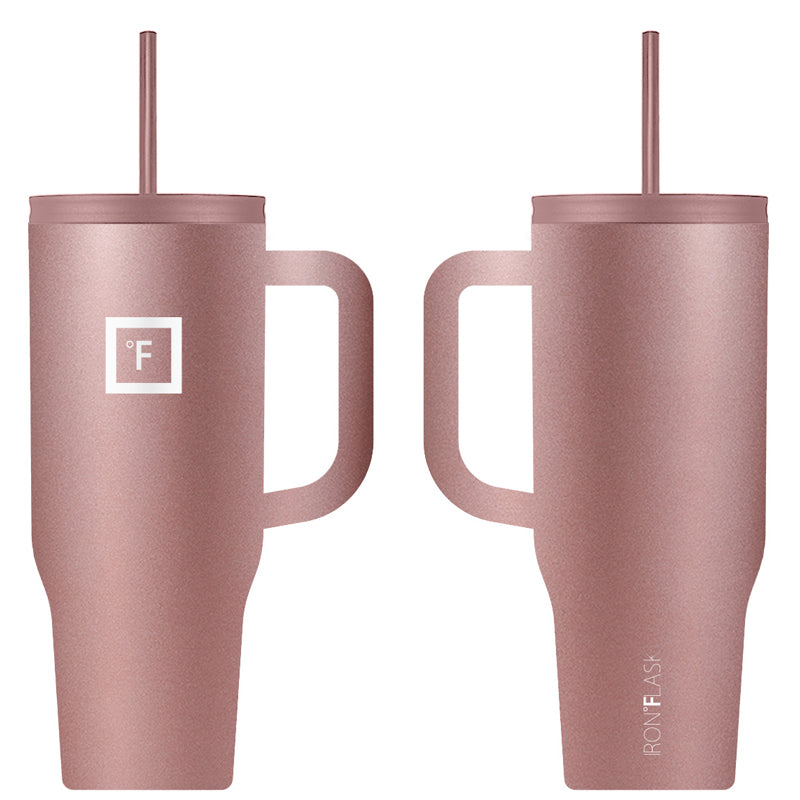 Iron Flask 32 Oz Co Pilot Tumbler Rose Gold | 215ERLIKD