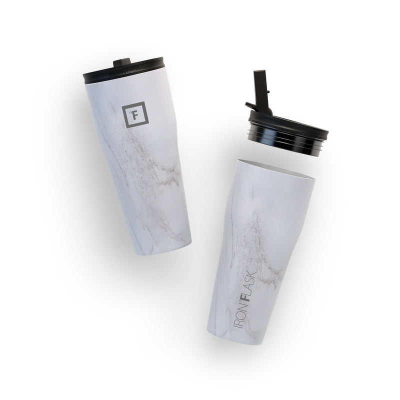 Iron Flask 32 Oz Rover 2.0 Tumbler Carrara Marble | 480CTYVKL