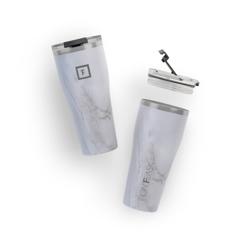 Iron Flask 32 Oz Rover Tumbler Carrara Marble | 247TKMDFW