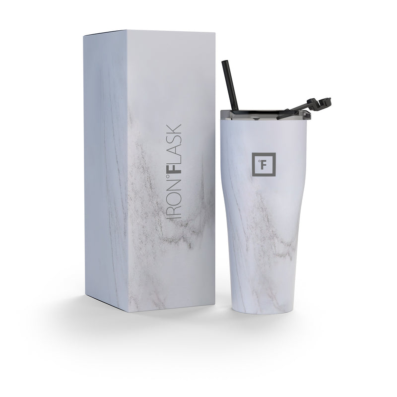 Iron Flask 32 Oz Rover Tumbler Carrara Marble | 247TKMDFW