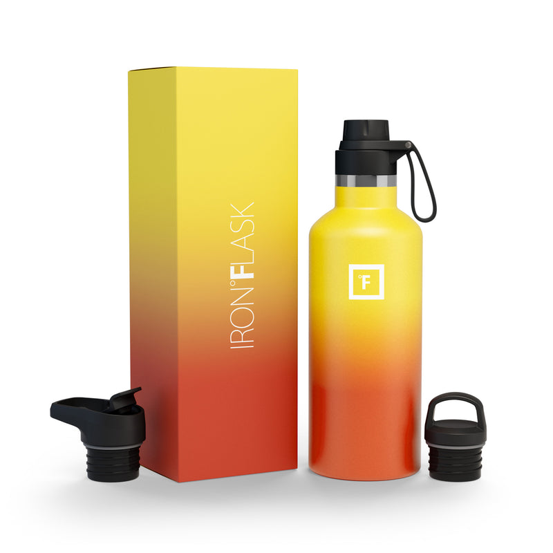 Iron Flask 32 Oz With Spout Lid Narrow Mouth Bottle Fire | 806VLAORM