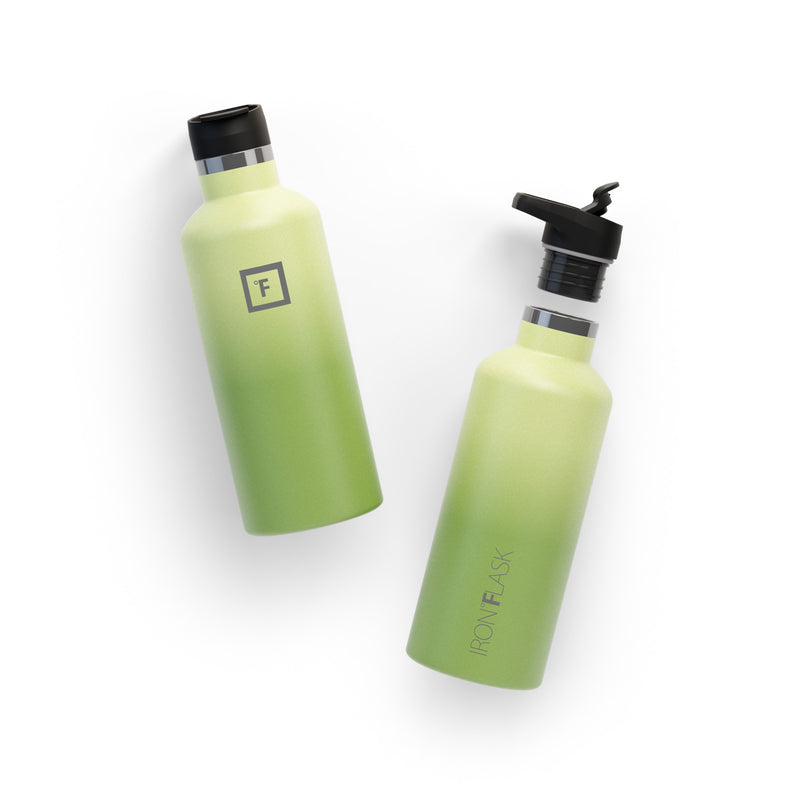 Iron Flask 32 Oz With Spout Lid Narrow Mouth Bottle Light Green | 832TKNRHJ