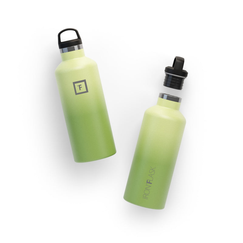 Iron Flask 32 Oz With Spout Lid Narrow Mouth Bottle Light Green | 832TKNRHJ