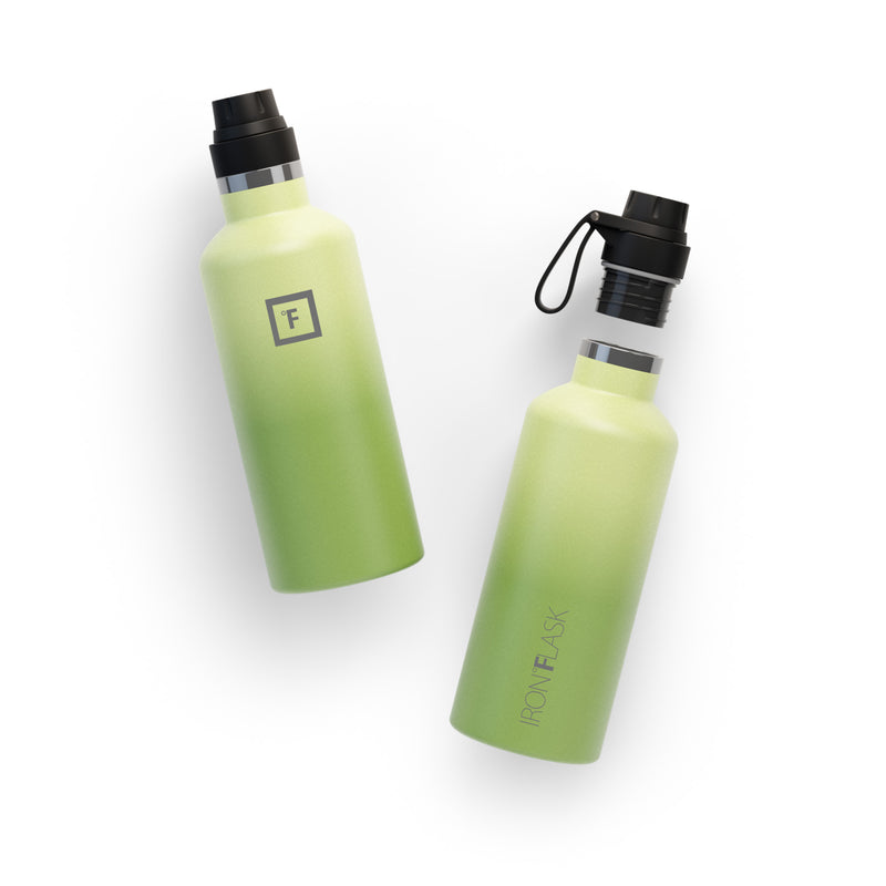 Iron Flask 32 Oz With Spout Lid Narrow Mouth Bottle Light Green | 832TKNRHJ