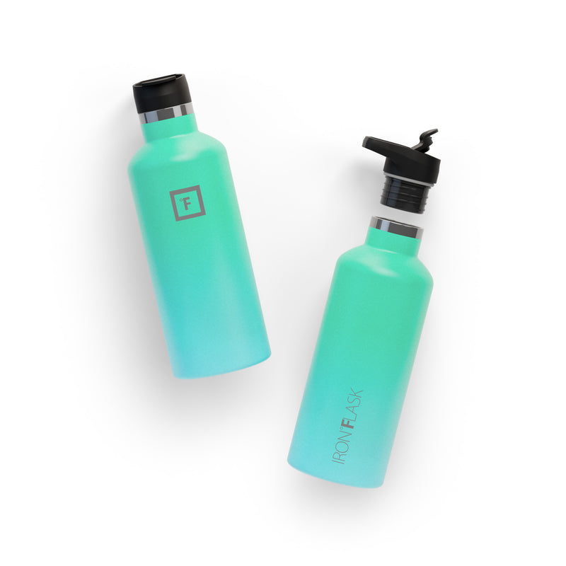 Iron Flask 32 Oz With Spout Lid Narrow Mouth Bottle Blue | 351LFGEOY