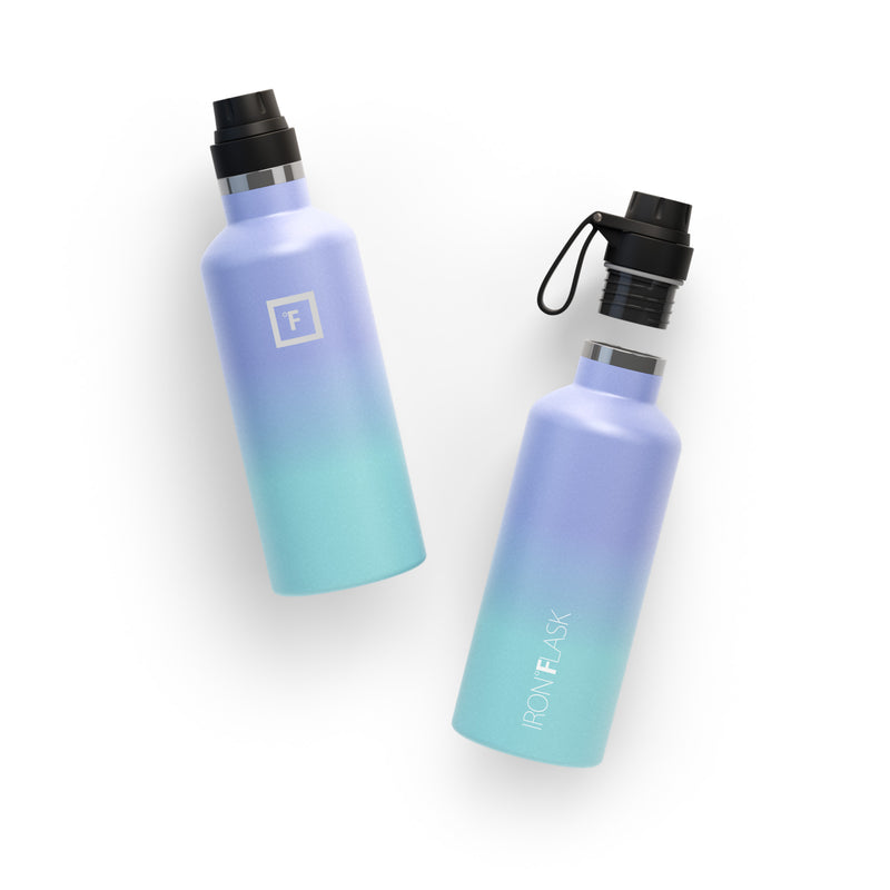 Iron Flask 32 Oz With Spout Lid Narrow Mouth Bottle Cotton Candy | 025GAYPDK