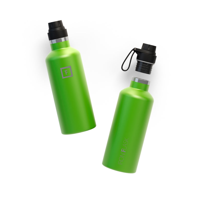 Iron Flask 32 Oz With Spout Lid Narrow Mouth Bottle Green | 267TFYCSJ