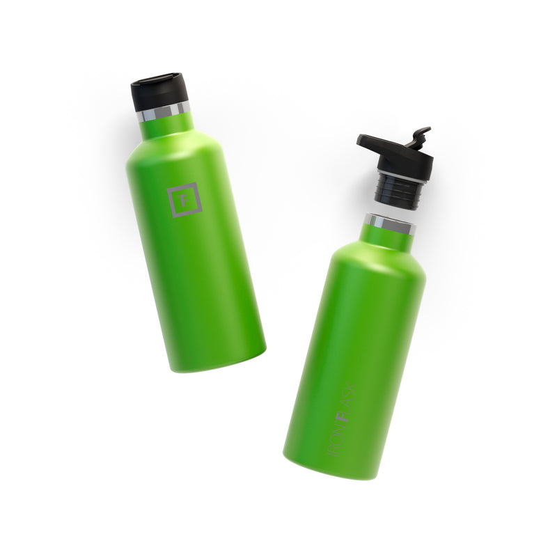Iron Flask 32 Oz With Spout Lid Narrow Mouth Bottle Green | 267TFYCSJ
