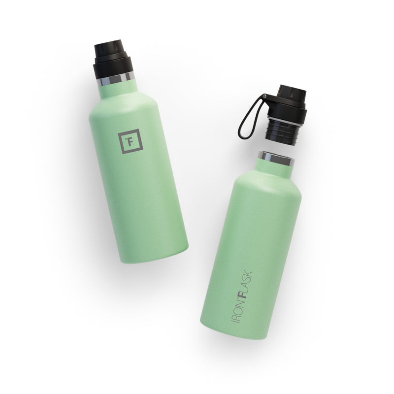 Iron Flask 32 Oz With Spout Lid Narrow Mouth Bottle Mint | 849LCEXFV
