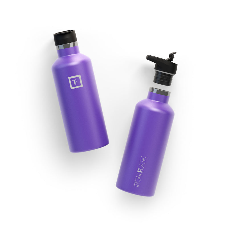 Iron Flask 32 Oz With Spout Lid Narrow Mouth Bottle Purple | 892JMZGBV