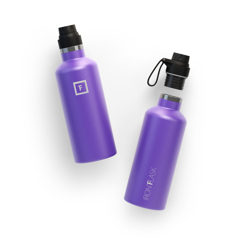 Iron Flask 32 Oz With Spout Lid Narrow Mouth Bottle Purple | 892JMZGBV