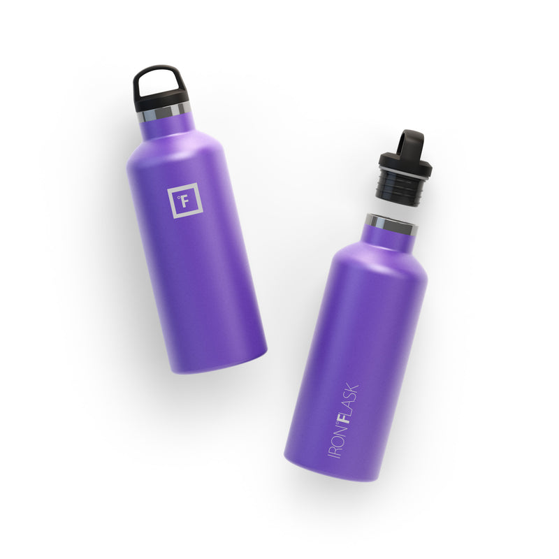 Iron Flask 32 Oz With Spout Lid Narrow Mouth Bottle Purple | 892JMZGBV