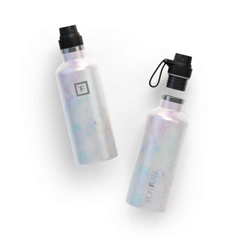 Iron Flask 32 Oz With Spout Lid Narrow Mouth Bottle Pearl | 312PUCBSJ