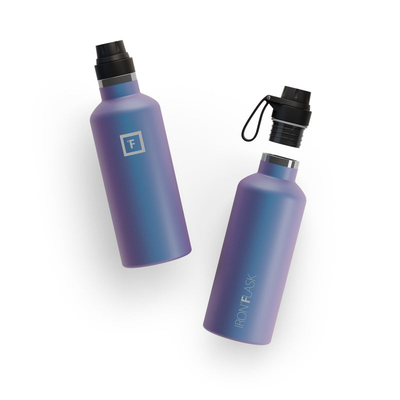 Iron Flask 32 Oz With Spout Lid Narrow Mouth Bottle Aurora | 513RPKUEQ