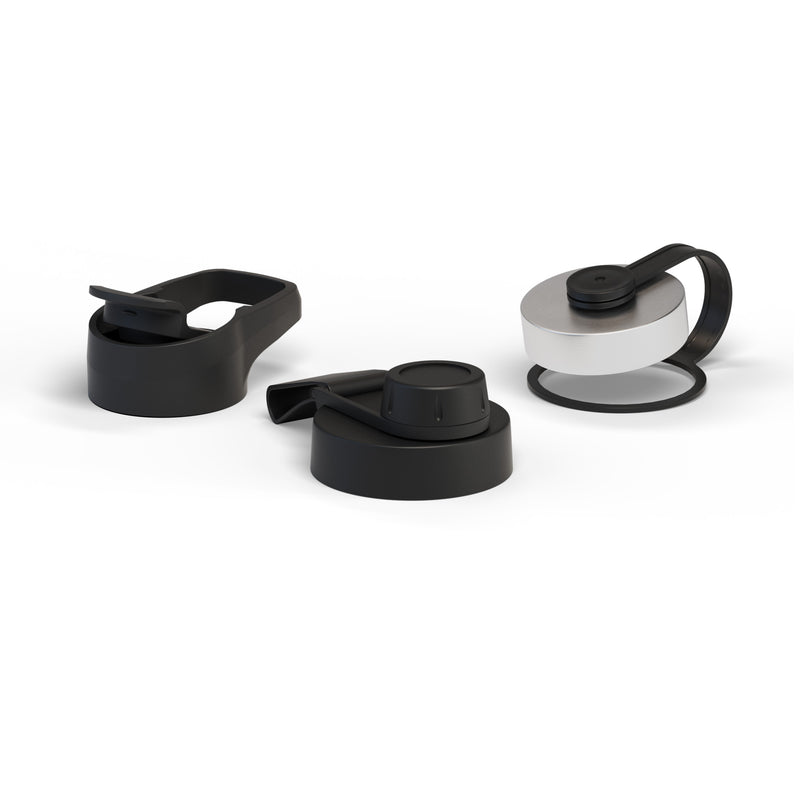 Iron Flask 32 Oz With Spout Lid Wide Mouth Bottle Black | 045JEDICW