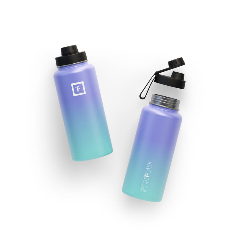 Iron Flask 32 Oz With Spout Lid Wide Mouth Bottle Cotton Candy | 803FOHBSG