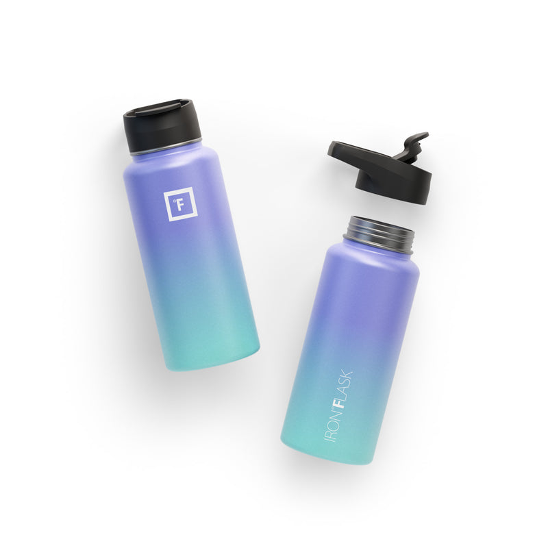 Iron Flask 32 Oz With Spout Lid Wide Mouth Bottle Cotton Candy | 803FOHBSG