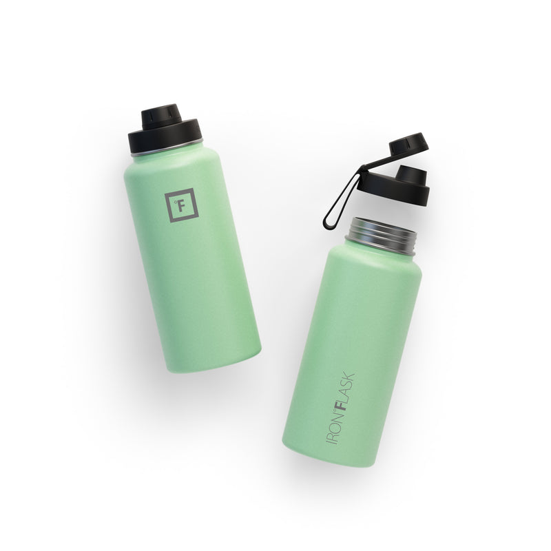 Iron Flask 32 Oz With Spout Lid Wide Mouth Bottle Mint | 593EUZFCR