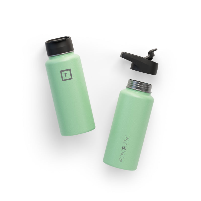 Iron Flask 32 Oz With Spout Lid Wide Mouth Bottle Mint | 593EUZFCR