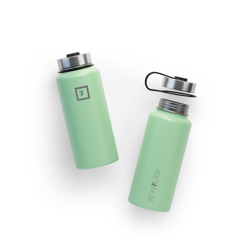 Iron Flask 32 Oz With Spout Lid Wide Mouth Bottle Mint | 593EUZFCR