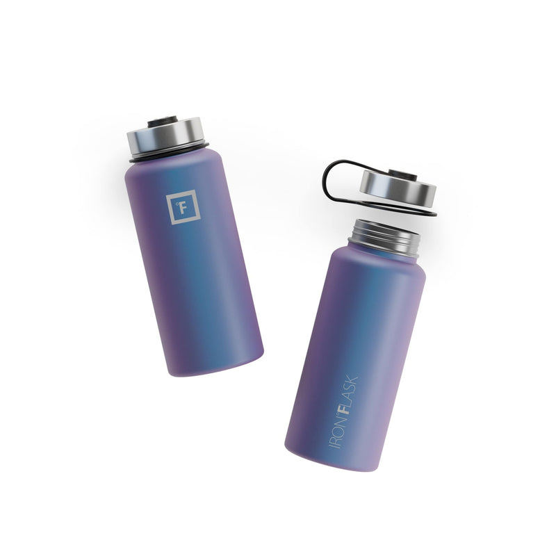 Iron Flask 32 Oz With Spout Lid Wide Mouth Bottle Aurora | 450MFBNVW