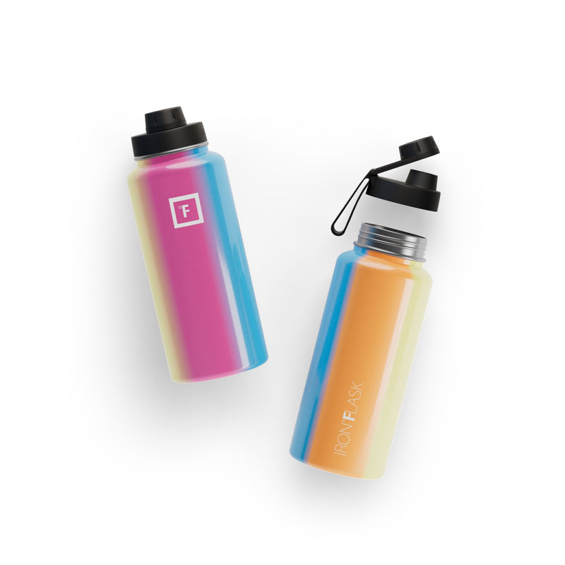 Iron Flask 32 Oz With Spout Lid Wide Mouth Bottle Multicolor | 920ZWAXRY