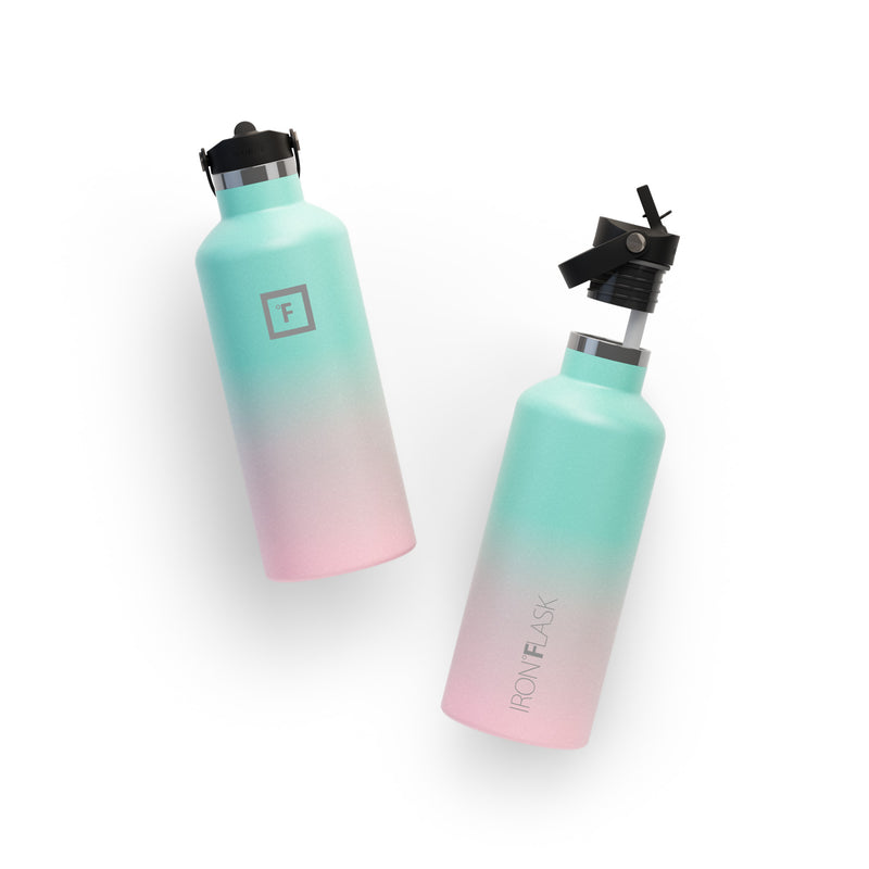 Iron Flask 32 Oz with Straw Lid Narrow Mouth Bottle Bubble Gum | 268QVEFML