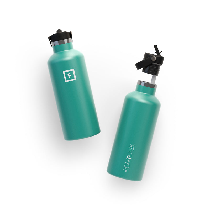 Iron Flask 32 Oz with Straw Lid Narrow Mouth Bottle Turquoise | 276CLNQUF
