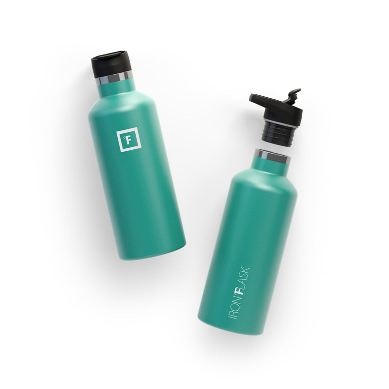 Iron Flask 32 Oz with Straw Lid Narrow Mouth Bottle Turquoise | 276CLNQUF