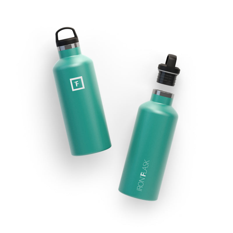 Iron Flask 32 Oz with Straw Lid Narrow Mouth Bottle Turquoise | 276CLNQUF