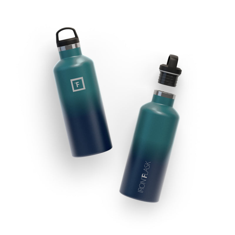 Iron Flask 32 Oz with Straw Lid Narrow Mouth Bottle Dark Night | 748ABXJNM