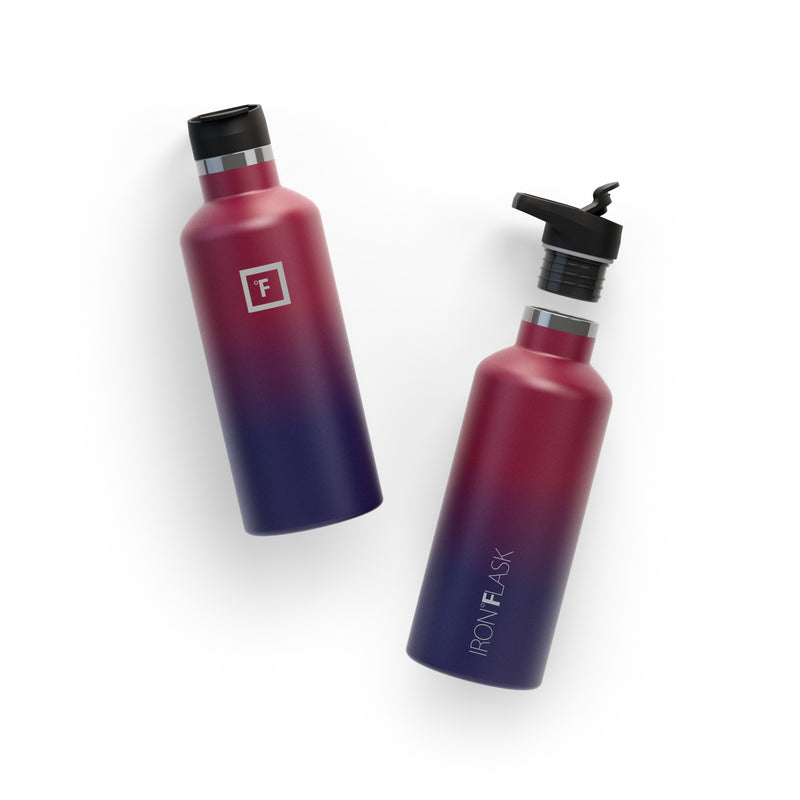 Iron Flask 32 Oz with Straw Lid Narrow Mouth Bottle Dark Multicolor | 426BTGYMR