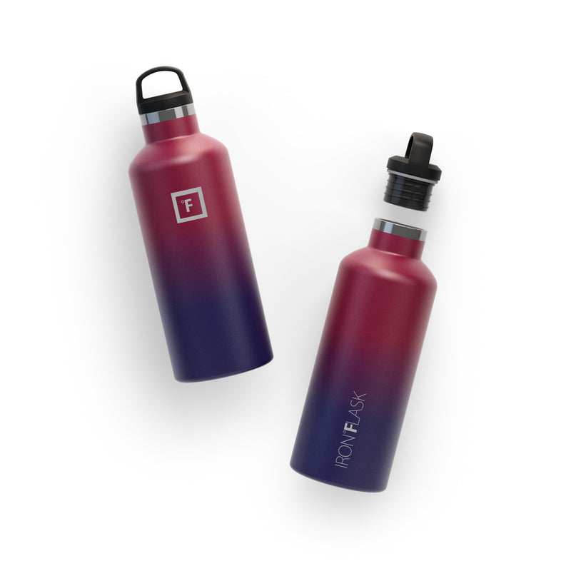 Iron Flask 32 Oz with Straw Lid Narrow Mouth Bottle Dark Multicolor | 426BTGYMR