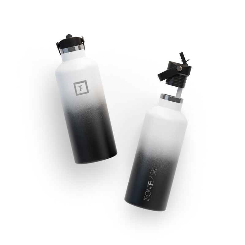 Iron Flask 32 Oz with Straw Lid Narrow Mouth Bottle Day & Night | 384EFBHQJ