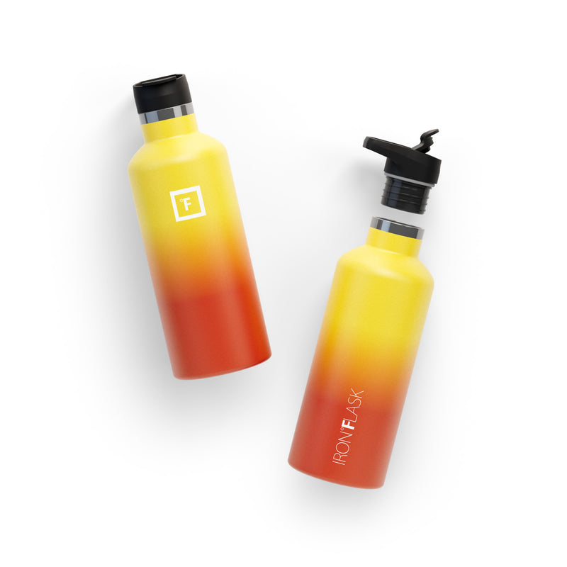 Iron Flask 32 Oz with Straw Lid Narrow Mouth Bottle Fire | 684QHBERX