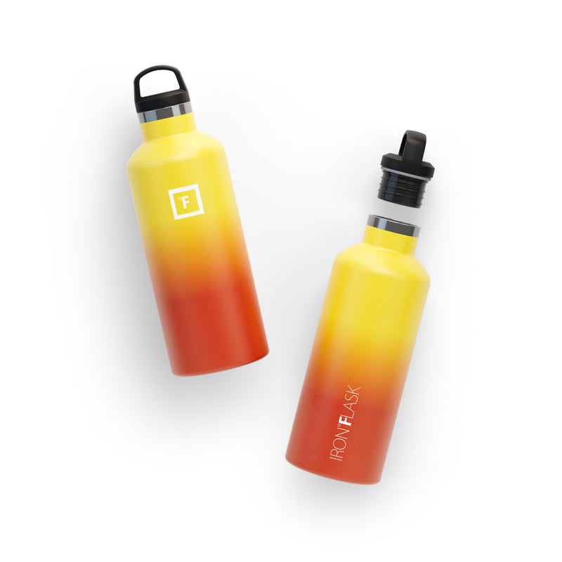 Iron Flask 32 Oz with Straw Lid Narrow Mouth Bottle Fire | 684QHBERX