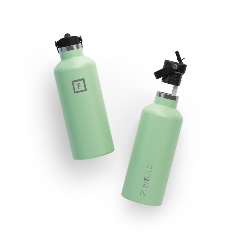 Iron Flask 32 Oz with Straw Lid Narrow Mouth Bottle Mint | 205YXVJMO