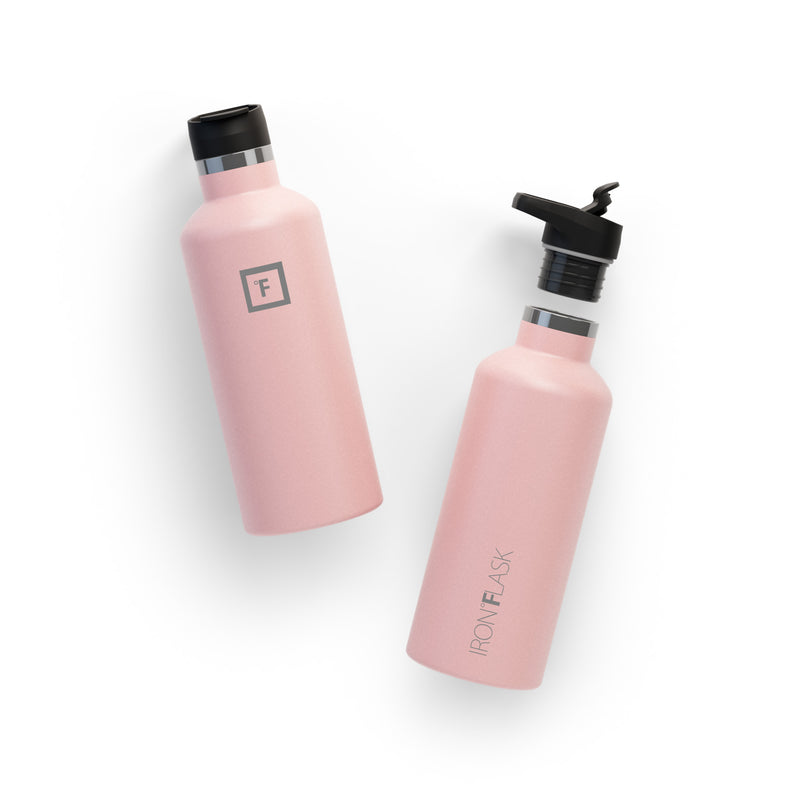 Iron Flask 32 Oz with Straw Lid Narrow Mouth Bottle Rose | 079LHYJXC