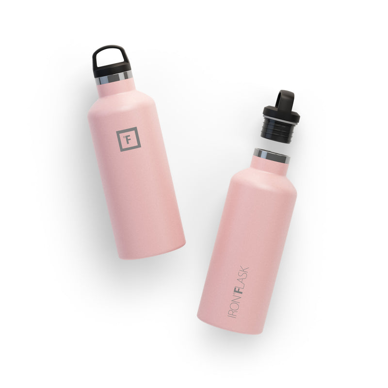 Iron Flask 32 Oz with Straw Lid Narrow Mouth Bottle Rose | 079LHYJXC