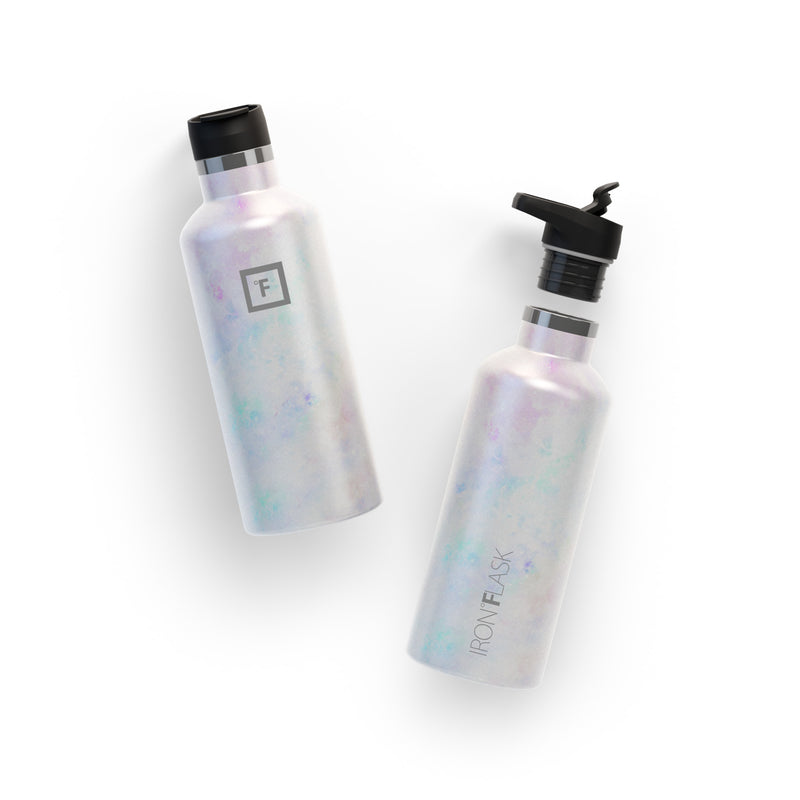 Iron Flask 32 Oz with Straw Lid Narrow Mouth Bottle Pearl | 395XNOQVR