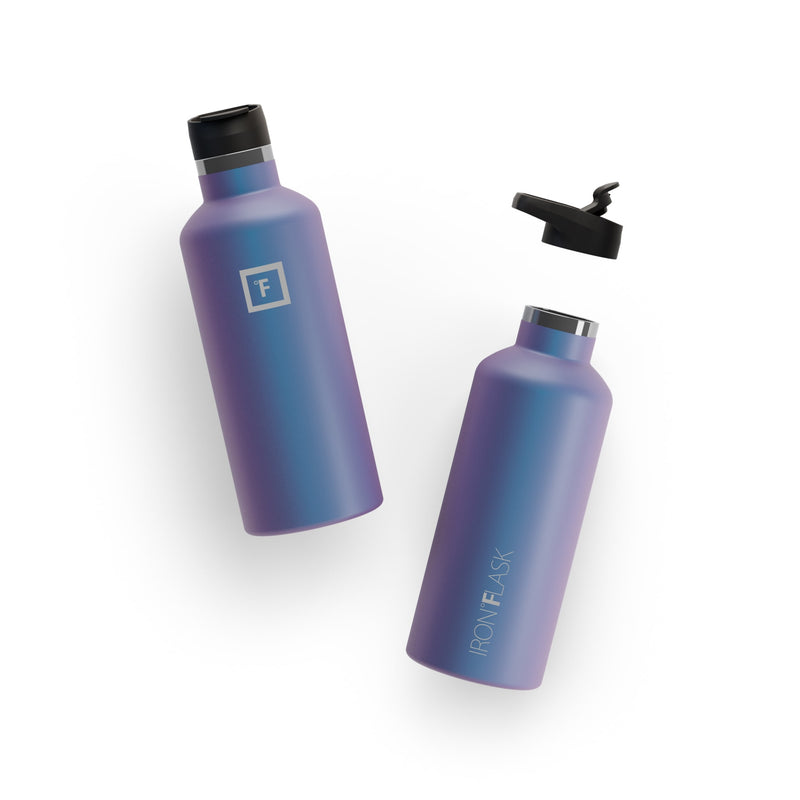 Iron Flask 32 Oz with Straw Lid Narrow Mouth Bottle Aurora | 841MNWVSR