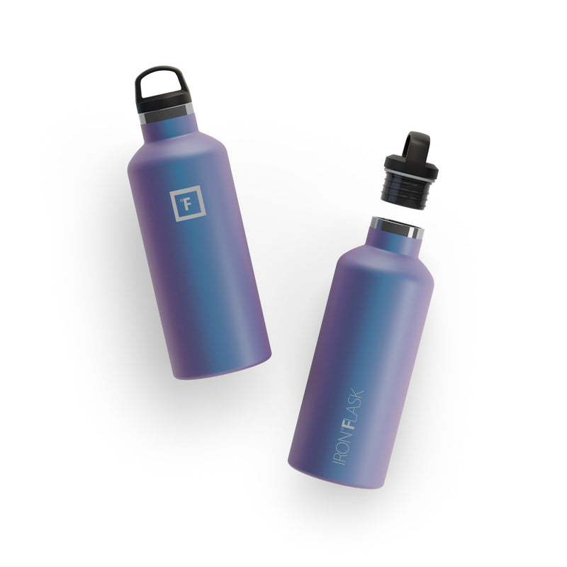 Iron Flask 32 Oz with Straw Lid Narrow Mouth Bottle Aurora | 841MNWVSR