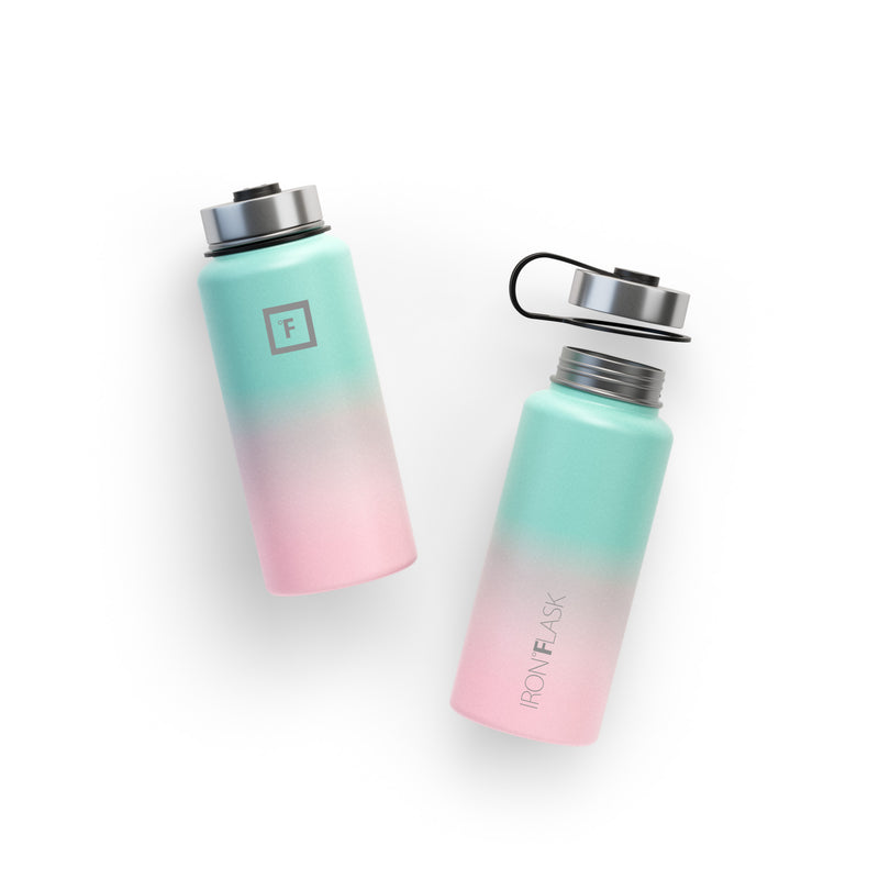 Iron Flask 32 Oz with Straw Lid Wide Mouth Bottle Bubble Gum | 342CKHOES