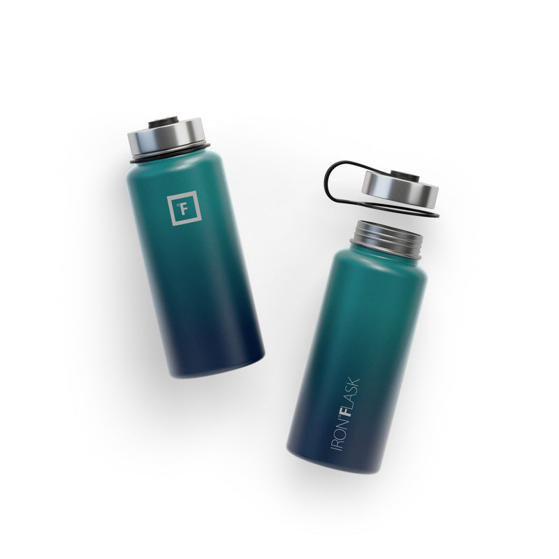 Iron Flask 32 Oz with Straw Lid Wide Mouth Bottle Dark Night | 516EJZITR
