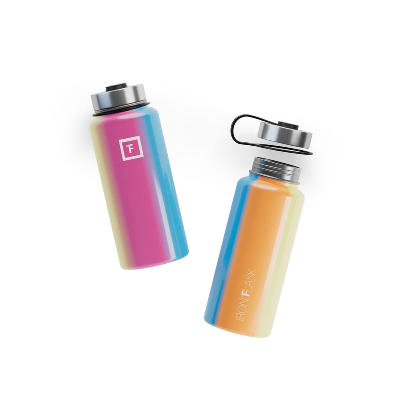 Iron Flask 32 Oz with Straw Lid Wide Mouth Bottle Multicolor | 581DYIPMG
