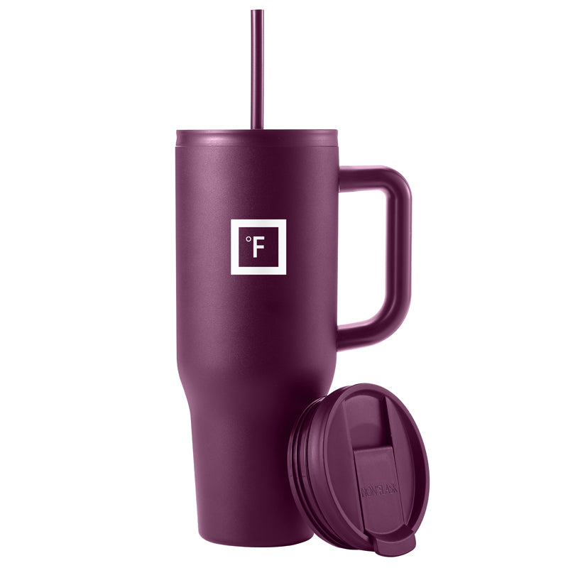 Iron Flask 40 Oz Co Pilot Tumbler Burgundy | 813MCVGZP