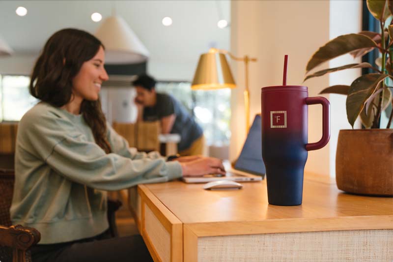 Iron Flask 40 Oz Co Pilot Tumbler Burgundy | 813MCVGZP