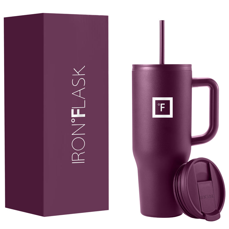 Iron Flask 40 Oz Co Pilot Tumbler Burgundy | 813MCVGZP